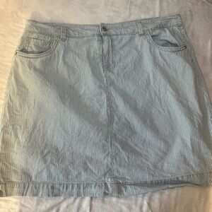 Westport White & Blue Striped Mini Skort